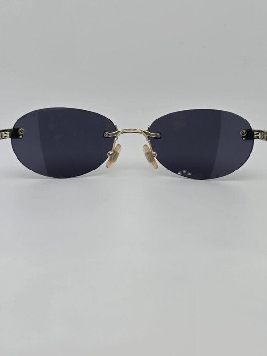 Brighton Copacabana Silver Black Frame Grey Lens Rimless Sunglasses 59-17-135 main image 11